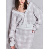 CHECK shaggyニットカーディガン | GYDA | 詳細画像1 