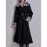 ベルト付タイトエコファーロングコート | GYDA | 詳細画像1