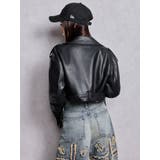 Fake leather shortジャケット | GYDA | 詳細画像4 