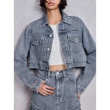 アイスブルー | STUPID RICH bijouデニムショートGジャン | GYDA