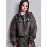 GGラインFake Leatherブルゾン | GYDA | 詳細画像2 