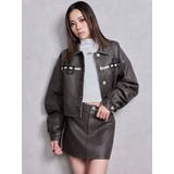 GGラインFake Leatherブルゾン | GYDA | 詳細画像3 