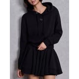 ブラック | GGプレートドッキングフレアスウェットワンピース | GYDA