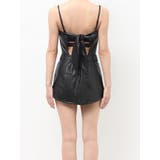 BACKリボンフェイクレザースカートライクミニワンピース | GYDA | 詳細画像10 