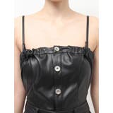 BACKリボンフェイクレザースカートライクミニワンピース | GYDA | 詳細画像11 