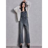 BACKリボンデニムロンパース | GYDA | 詳細画像18