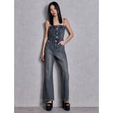 BACKリボンデニムロンパース | GYDA | 詳細画像8