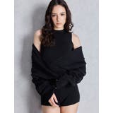 アームギャザーレイヤードニットロンパース | GYDA | 詳細画像6 