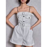 オフホワイト | W BELT GLITTERロンパース | GYDA