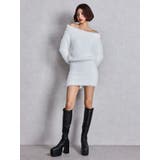 オフショルデザインシャギーニットワンピース | GYDA | 詳細画像12 