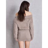 オフショルデザインシャギーニットワンピース | GYDA | 詳細画像4 