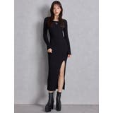 GGプレート long sleeve LONGニットワンピース | GYDA | 詳細画像2