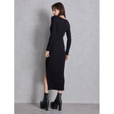 GGプレート long sleeve LONGニットワンピース | GYDA | 詳細画像3