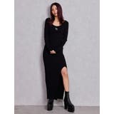 GGプレート long sleeve LONGニットワンピース | GYDA | 詳細画像9