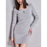 シルバー | GGプレート long sleeveニットワンピース | GYDA