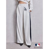 オフホワイト | GYDA［MLB］2ラインワイドパンツ | GYDA