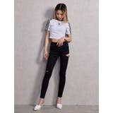 ミドルウエストSIDE RIPPEDカラースキニーパンツ | GYDA | 詳細画像12 