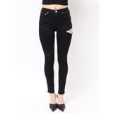 ミドルウエストSIDE RIPPEDカラースキニーパンツ | GYDA | 詳細画像16 