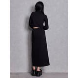 sacred edge crossレースアップロングスリットスウェットスカート | GYDA | 詳細画像4 