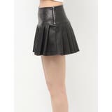 スリットフェイクレザープリーツスカートライクショートパンツ | GYDA | 詳細画像18 