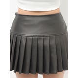 スリットフェイクレザープリーツスカートライクショートパンツ | GYDA | 詳細画像20 