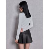 スリットフェイクレザープリーツスカートライクショートパンツ | GYDA | 詳細画像4 