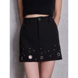 ブラック | bijouハトメスカートライクショートパンツ | GYDA