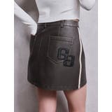 ブラウン | GGラインFake Leatherスカートライクショートパンツ | GYDA