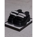 ブラック | Thick sole bijouストラップサンダル | GYDA