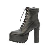 shiny lace upタンクソールショートブーツ | GYDA | 詳細画像35 