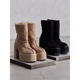 フェイクムートンplatformショートブーツ | GYDA | 詳細画像2