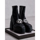 ブラック | GD bijou 2WAYチャンキーショートブーツ | GYDA