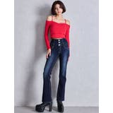 NEWハイウエストBACKクロスフレアパンツ | GYDA | 詳細画像4