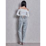 ハイウエストBACK LACE UPストレートデニムパンツ | GYDA | 詳細画像7