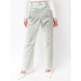 オフホワイト | ハイウエストBACK LACE UPストレートデニムパンツ | GYDA