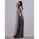 ハイウエストBACK CROSS POINTワイドデニムパンツ | GYDA | 詳細画像29