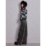 ハイウエストBACK CROSS POINTワイドデニムパンツ | GYDA | 詳細画像32