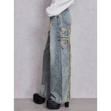 ハイウエストBACK CROSS POINTワイドデニムパンツ | GYDA | 詳細画像37