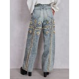 ハイウエストBACK CROSS POINTワイドデニムパンツ | GYDA | 詳細画像38