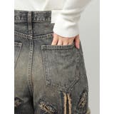 ハイウエストBACK CROSS POINTワイドデニムパンツ | GYDA | 詳細画像45