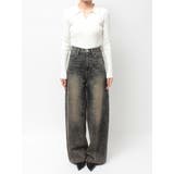 ハイウエストBACK CROSS POINTワイドデニムパンツ | GYDA | 詳細画像50