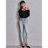 ハイウエストウエストクロススキニーデニムパンツ | GYDA | 詳細画像7