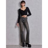 ハイウエストbijouフレアデニムパンツ | GYDA | 詳細画像3 