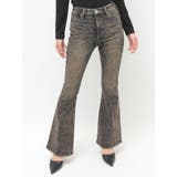 インディゴ | ハイウエストbijouフレアデニムパンツ | GYDA