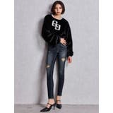 ハイウエストバッククロスダメージスキニーデニムパンツ | GYDA | 詳細画像10