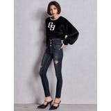 ハイウエストバッククロスダメージスキニーデニムパンツ | GYDA | 詳細画像11