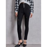 ハイウエストバッククロスダメージスキニーデニムパンツ | GYDA | 詳細画像16