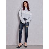 ハイウエストバッククロスダメージスキニーデニムパンツ | GYDA | 詳細画像30