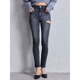 ミドルウエストSIDE RIPPEDスキニーデニムパンツ | GYDA | 詳細画像16