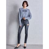 ミドルウエストSIDE RIPPEDスキニーデニムパンツ | GYDA | 詳細画像18